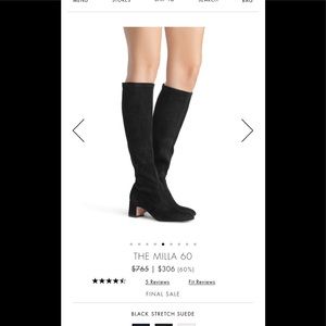 Stuart Weizmann black suede boots size 5.5